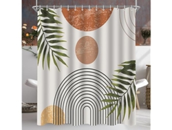 Cortina de ducha STELASPLEN de 180x200cm, resistente al moho, impermeable, lavable, con 12 agujeros y anillas.