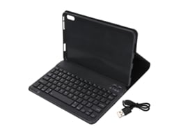 Teclado Sem Fio 10 Polegadas Com Teclas Quadradas Para Huawei Matepad 10.4 Polegadas Capa De Couro Protetora Preta
