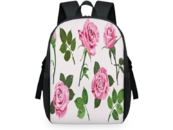 Mochila Tropicallife con estampado de rosas para niños, tamaño 32,5 x 15