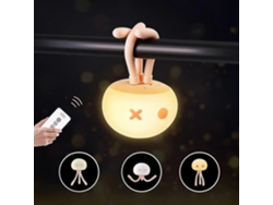 Luz nocturna infantil, lámpara LED portátil recargable con forma de medusa, infrarrojo Rosewell