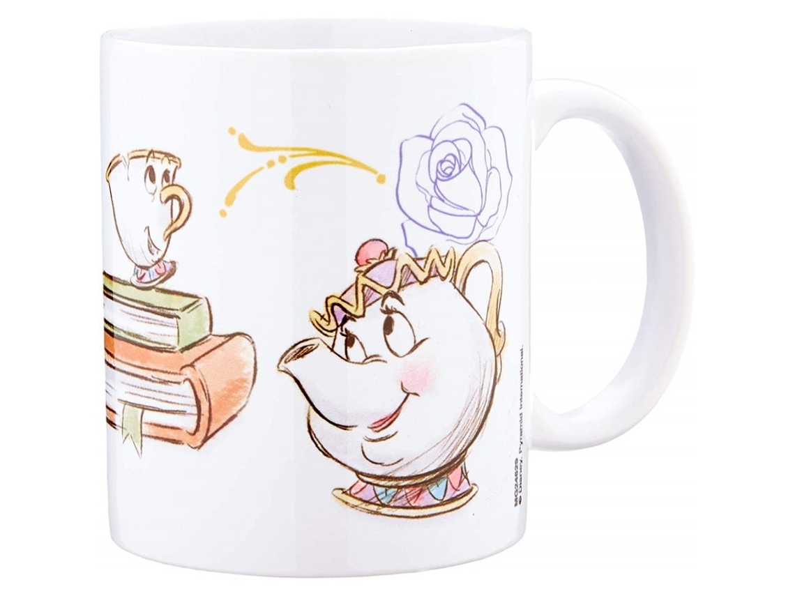 Taza de Cerámica Disney La Bella Y La Bestia Modelo Chip
