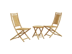 Maison Exclusive - Juego De Mesa Y Sillas De Jardín 3 Piezas Bambú