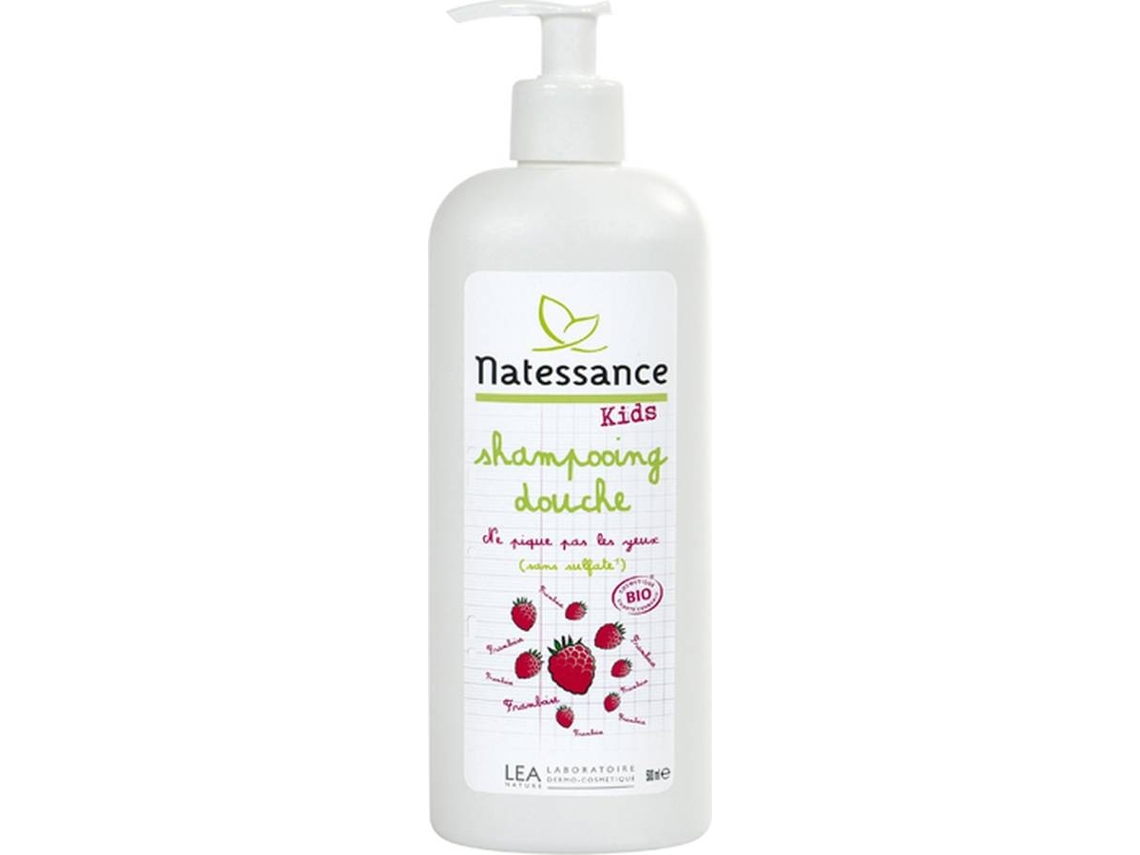 Gel de Baño + Champú NATESSANCE Frambuesa Bio (500 ml)