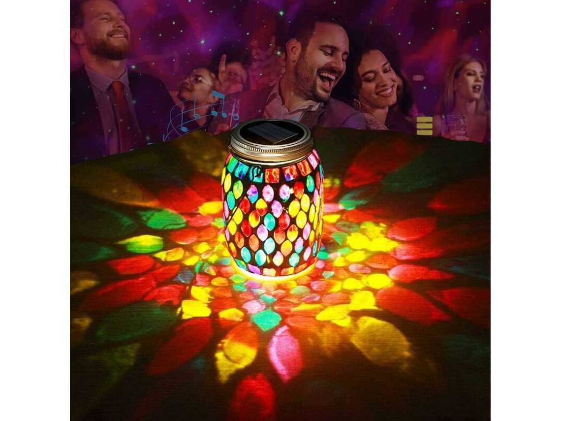 Linternas solares de mosaico, luces colgantes de vidrio para exteriores, luces solares impermeables para jardín, patio, fiesta navideña (Art Deco)-1 unidad