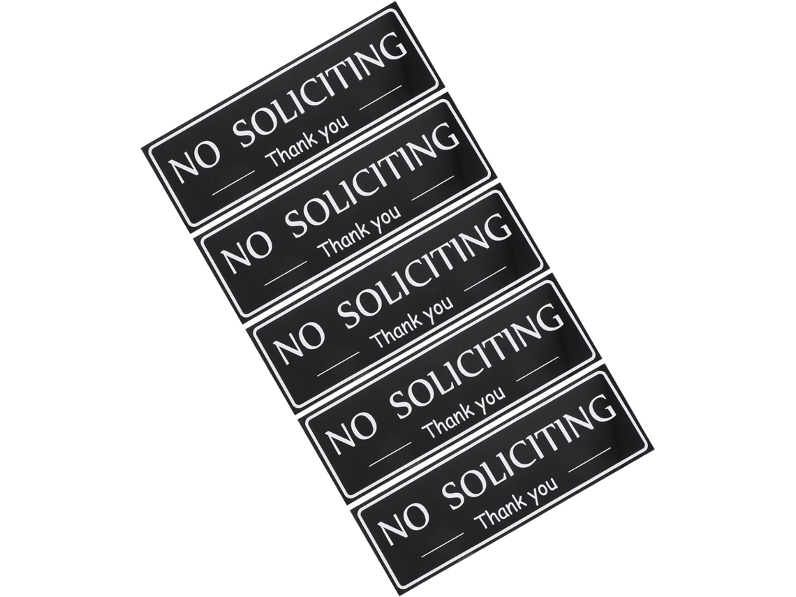 Paquete De 5 Pegatinas "no Solicitar", 26,9 X 8,9 Cm