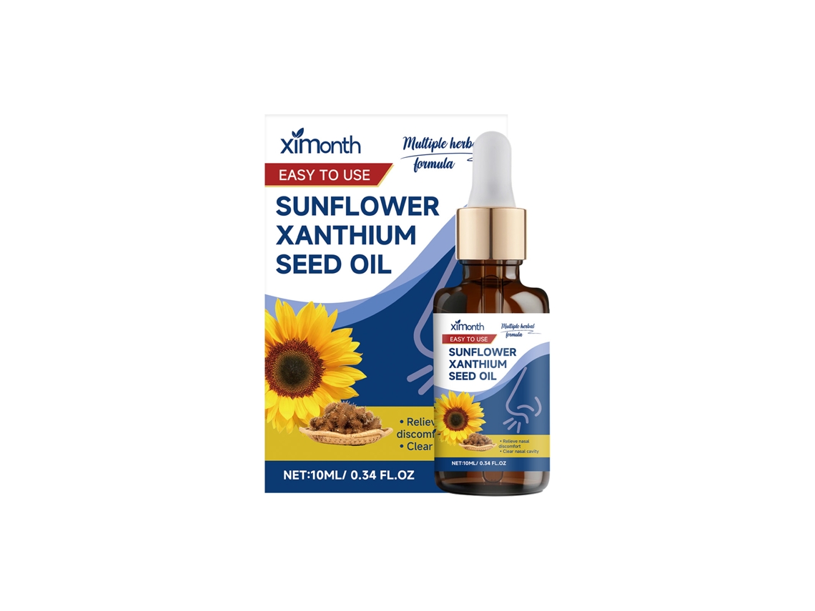 Aceite de girasol Xanthium: Aceite esencial suave para el cuidado nasal, la limpieza y el alivio.