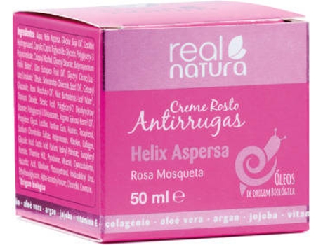 Crema Facial REAL NATURA Baba De Caracol Y Rosa Mosqueta (50 gr)