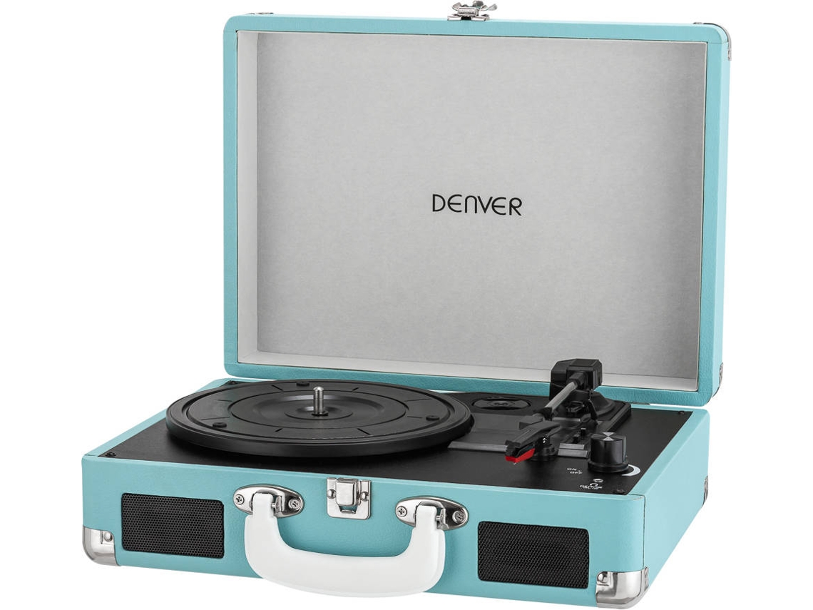 Tocadiscos DENVER VPL-120 (Manual - Velocidad: 33 1/3 - 45 - 78 - Azul)
