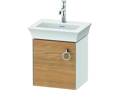 DURAVIT Tulip blanco, mueble de tocador colgado en la pared, ancho 384 x fondo 298mm, con 1x tope de puerta a la izquierda, con tirador, WT4250L