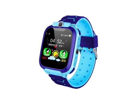 Smartwatch Q12B Teléfono para niños para Android Ios Life Lbs a prueba de agua Posicionamiento 2G Tarjeta Sim Dail Call Blue