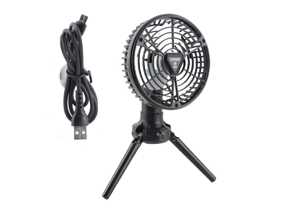 Ventilador De Camping Con Linterna Led, Recargable De 10400 Mah, Trípode, Plegable, Rotación Automática De 170°, Portátil Para Tiendas De Campaña, Hogar Y Oficina.