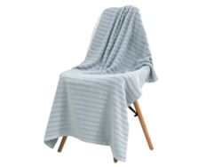 Juego de toallas Kofihety baño gruesas absorbentes algodón azul - 3 piezas (70x140 cm)