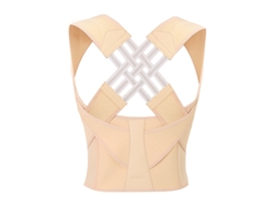 (Tono de piel M) Corrector de postura lumbar totalmente extensible y ajustable, fabricado en fibra de poliéster.