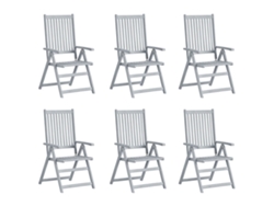 Maison Exclusive - Sillas Reclinables Jardín Y Cojines 6 Uds Madera Maciza Acacia
