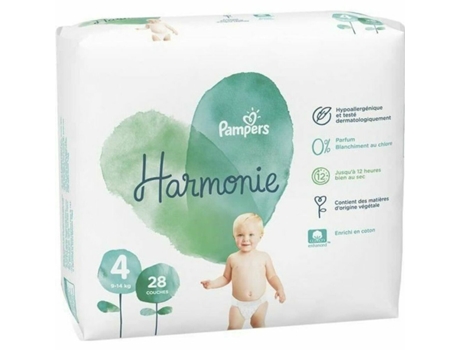 Fraldas descartáveis PAMPERS T4 (28 uds)