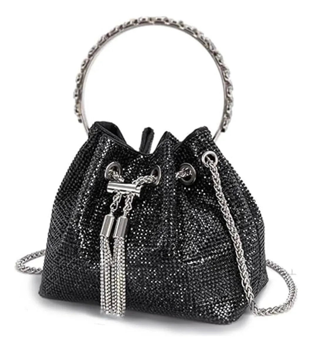 Bolso de noche con cristales y diamantes de imitación, bolso de mano vayotoy