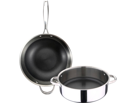 Batería de Cocina MASTERPRO (Acero Inoxidable - 28 cm - 2 Un)