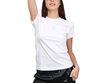 Camiseta de Mujer PUMA Sapatos Vogue Tecido Blanco (S)
