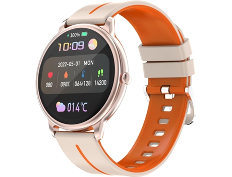 Smartwatch femenino con pantalla AMOLED de 1.43", llamadas Bluetooth, 7 aplicaciones de salud, monitor HRV y sangre - CHRONUS.