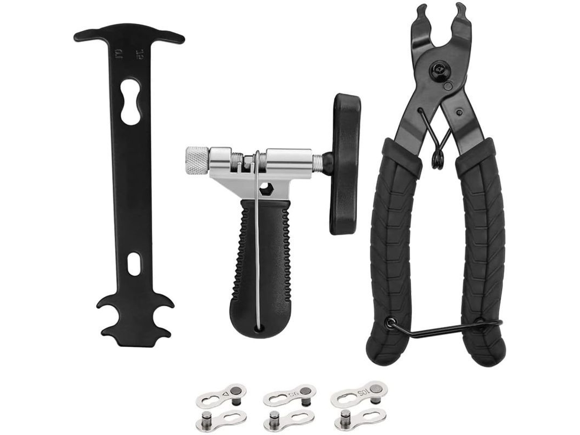Kit De Herramientas Para Cadena De Bicicleta Linjou 3 En 1, Compatible Con 1 A 12 Velocidades.