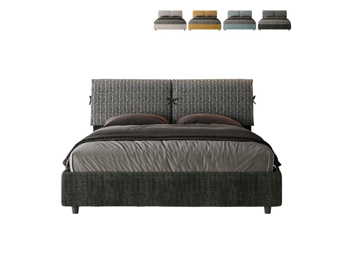 Cama doble en tejido contenedor 160x190 Mados Giada Aragona