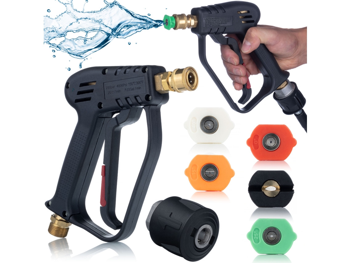Pistola de alta presión de 5 psi – Juego de boquillas | Compatible con hidrolimpiadoras Kärcher K2-K7 | M22 y Click