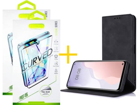 Carcasa + 2 Protectores de Pantalla para Samsung Galaxy S22 Plus 5G SKYHE Negro