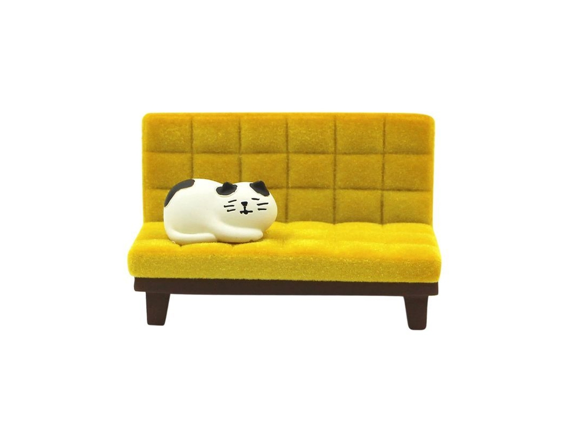 Soporte De Mesa Para Teléfono Móvil Con Diseño De Gato Amarillo Y Blanco, Ideal Para Colocar Sobre El Sofá.