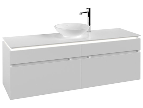 Módulo de lavabo Villeroy &amp Boch Legato B671 1600x550x500mm centro lavabo iluminación LED