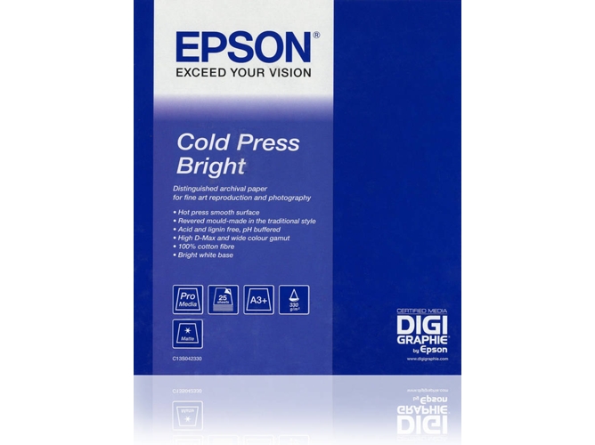 Papel para impresora EPSON Cold Press Bright - C13S042310