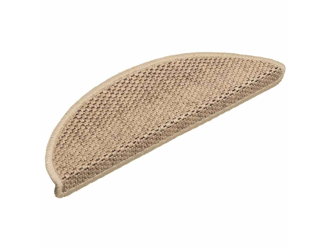 Alfombra Autoadhesiva Escalera Sisal 30 Uds 56x17x3 Cm Arena