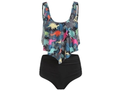 2026-traje De Baño Tankini Para Mujer Con Volantes Y Cintura Alta, Bikini De Playa Con Relleno