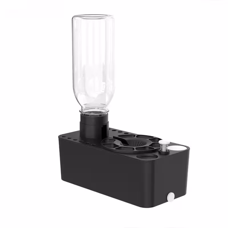 Limpiador de pinceles Eifson con depósito de limpieza y soporte para pintura (negro)