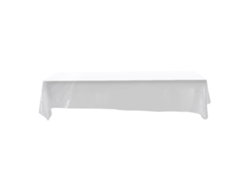 Mantel rectangular antimanchas de 145 x 320 cm para banquetes, bodas y fiestas en color blanco.