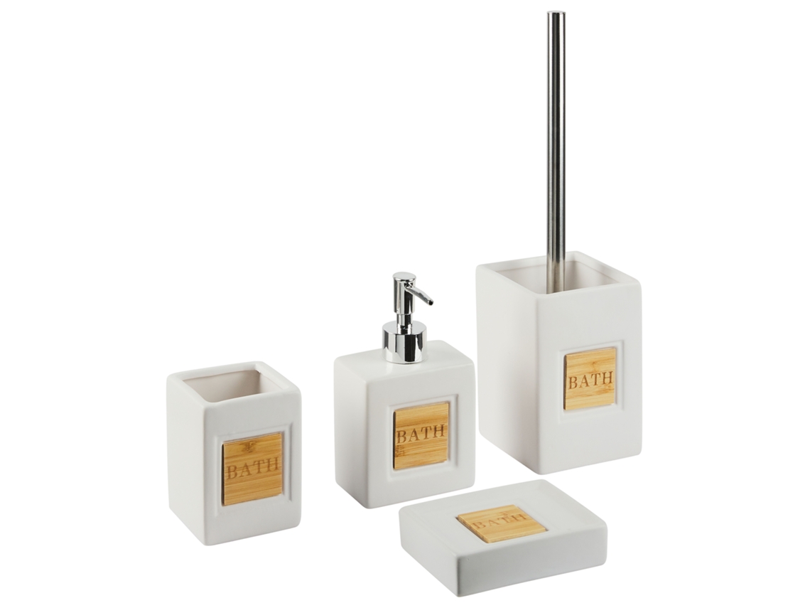 Conjunto de accesorios de baño BELIANI Kourou de Dolomita Beige 9x6x16