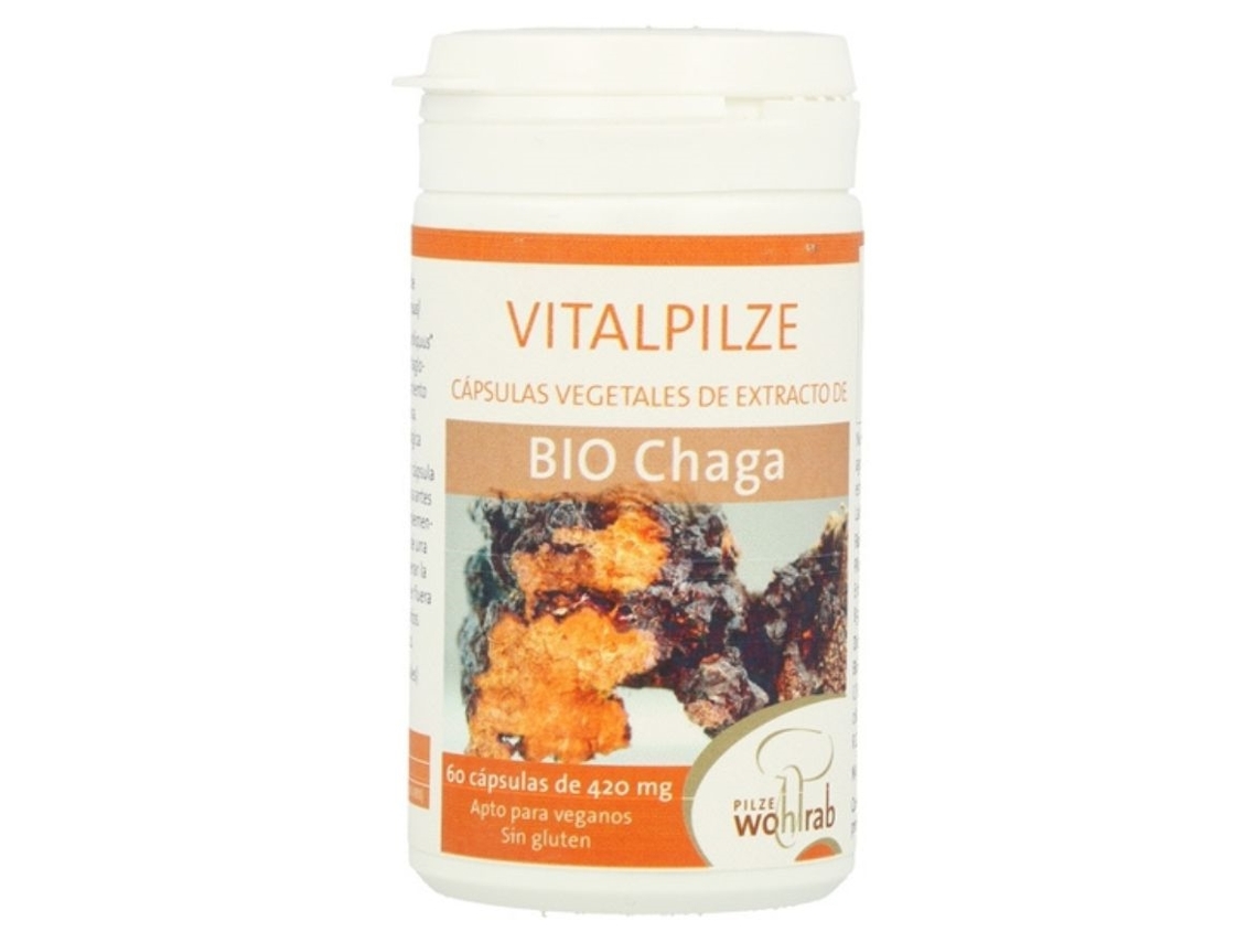 Vitalpilze Bio Chaga Sin Gluten Bio Vegan 60Caps PILZE WOLHRAB