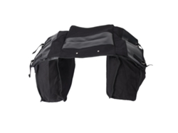 Bolsa Portátil De Gran Capacidad Para El Asiento Trasero De La Bicicleta, Fabricada En Poliéster Negro.