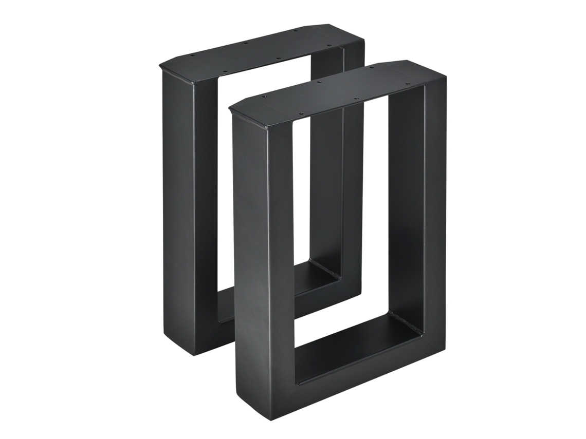 Juego de 2 Patas para Banco [EN.CASA] Makers (Acero - 30 x 43 cm - Negro)