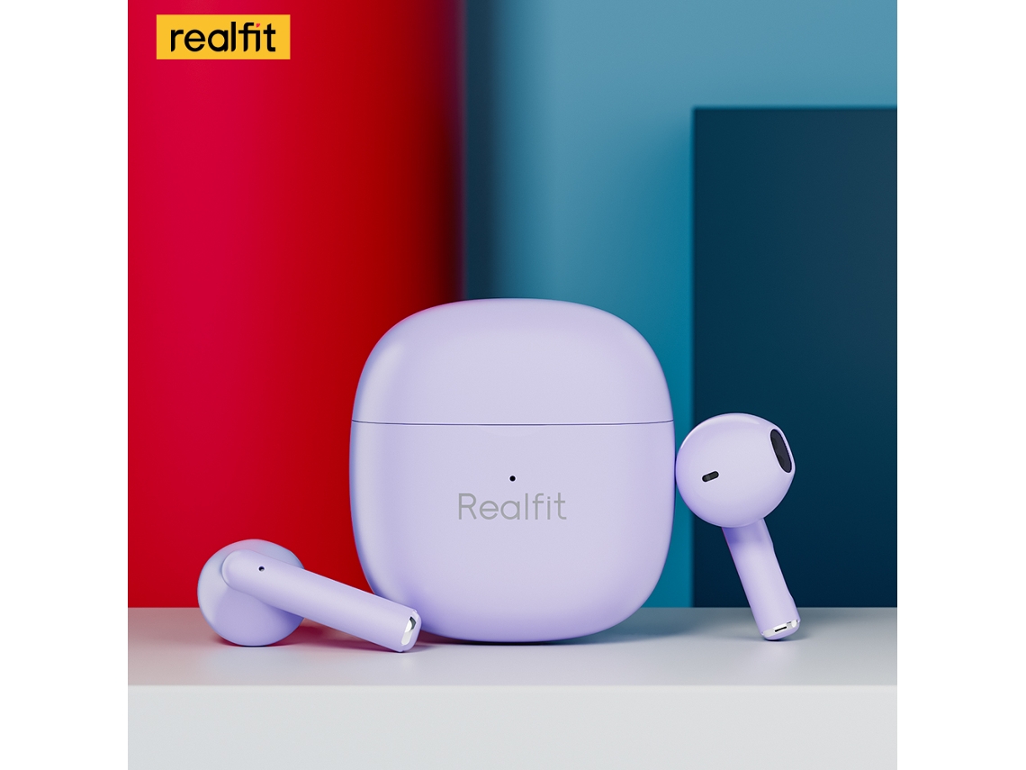 Auriculares Inalámbricos Bluetooth Hifi Tws (morados), Intraaurales Con Control De Volumen.
