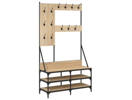 Perchero con zapatero roble Sonoma VIDAXL (100x40x184 cm)