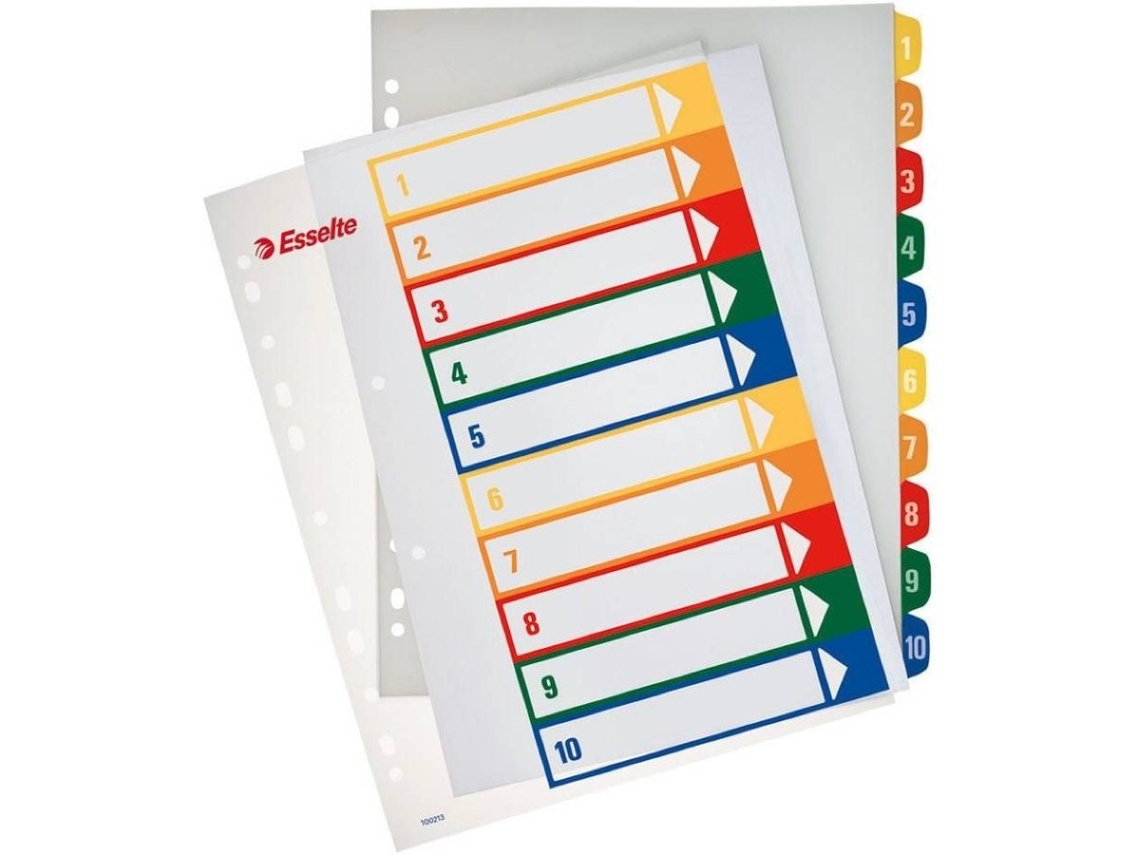 Separador ESSELTE (Polipropileno - Multicolor - 297x245 mm)