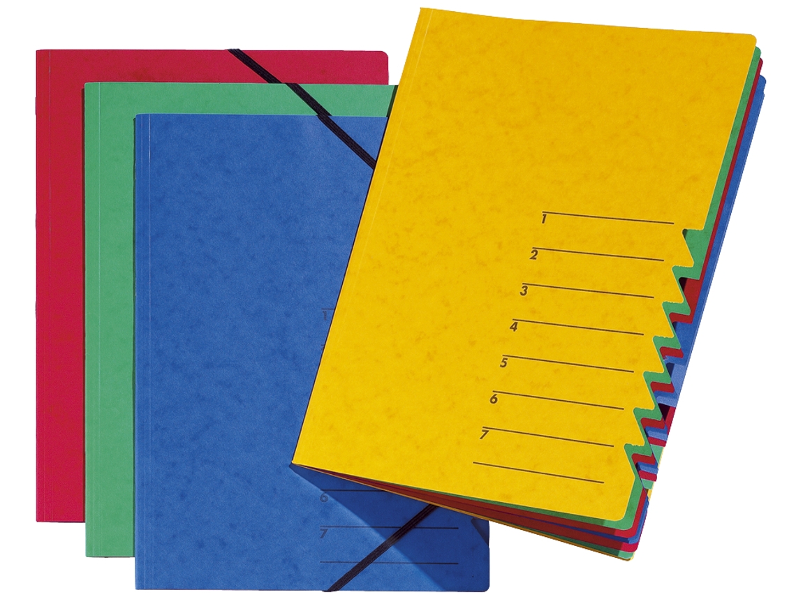 Carpeta Organizadora PAGNA Easy Din A4 Cartón 7 Compartimentos Roja