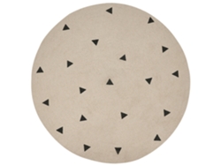 Alfombra de pelo corto BELIANI Durg de Algodón Beige 140x140