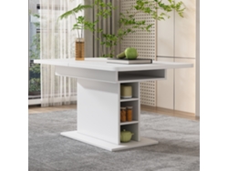 Mesa De Almacenamiento Rectangular Extensible Blanca