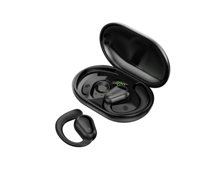 Auriculares con gancho para la oreja, auriculares inalámbricos con oreja abierta, auriculares inalámbricos, sonido estéreo con pantalla LED, CHRONU...