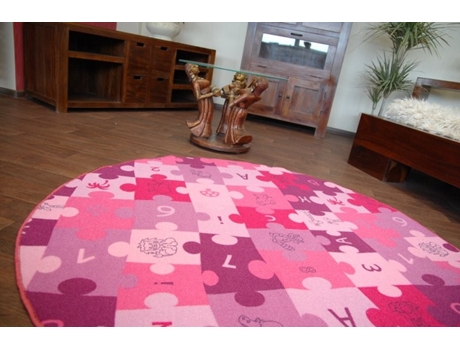 Alfombra Infantil Puzle Círculo Violeta (circulo 150 cm)