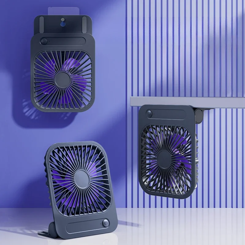 Ventilador Magnético Ultrafino Recargable Por Usb (gris), Ajustable A 180° Con 4 Velocidades.