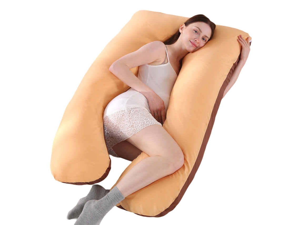 Almohada Para Embarazadas, Almohada En U Desmontable Y Lavable, Gran Cojín De Espalda