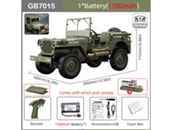 Jeep Willis 1941 4x4, camión militar a escala 2.4G, escala 1/10, todoterreno, todoterreno, para adultos y niños. Aeuzwr