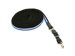 Corda de Trabalho de Amarração Acolchoada/De Couro Preto 8 Mnorton Equestrian
